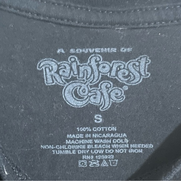 RAINFOREST CAFE ORLANDO Shirt Adult Sz Small Elephant Graphic Print Shirt Sleeve - Picture 2 of 7